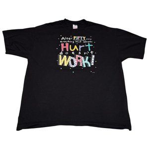 AAA Vintage‎ 90s 50th Birthday Comedy Quote Black Shirt Adult XL